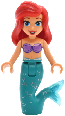 Lego, Minifigure, Disney, Disney Princess, Ariel, Mermaid (Medium Tan), DP227