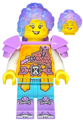Lego, Minifigure, DREAMzzz, Izzie (Isabel Christina Garcia) - Bright Light Orange Robe, Medium Lavender Shoulder Pads, drm001