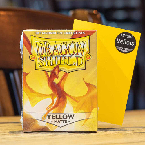 Dragon Shields: (100) Matte Yellow (DISPLAY 10)
