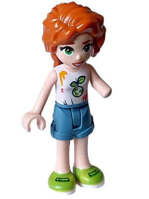 Lego, Minifigure, Friends, Autumn, White Sleeveless Top, Sand Blue Shorts, Lime Shoes, frnd601