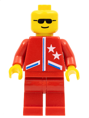Lego, Minifigure, Game, Jacket 2 Stars Red - Red Legs, No Headgear (Red Cruiser), GAME005