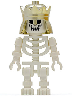 Lego, Minifigure, Aquazone, Aquaraiders II, Skeleton with Evil Skull, Crown, GEN017