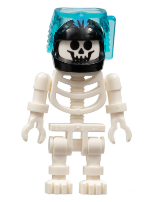 Lego, Minifigure, Atlantis, Skeleton with Standard Skull, Black Aquaraiders II Helmet, gen031