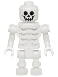 Lego, Minifigure, NINJAGO, Possession, Skeleton with Standard Skull, Angular Rib Cage, Bent Arms, GEN069