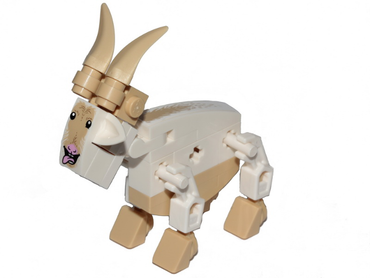 Lego, Minifigure, Animal, Thor's Goat (White, Tanngrisnir) - Brick Built, GOAT1