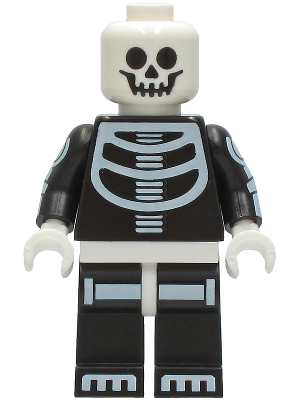 Lego, Minifigure, Lego Brand Store, Build-A-Minifigure, Holiday & Event, Halloween, Skeleton Guy - White Head, HOL237