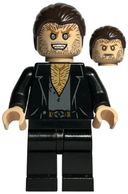Lego, Minifigure, Harry Potter, Fenrir Greyback - Dark Brown Hair, HP091