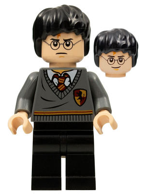 Lego, Minifigure, Harry Potter, Harry Potter, Gryffindor Stripe and Shield Torso, Black Legs, HP094