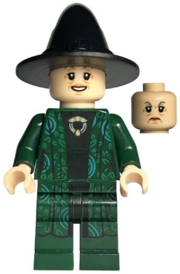 Lego, Minifigure, Harry Potter,  Sorcerer's Stone, Professor Minerva McGonagall - Dual Sided Head, HP152