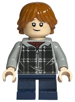 Lego, Minifigure, Harry Potter, Ron Weasley, Plaid Hoodie, HP154