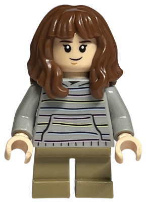 Lego, Minifigure, Harry Potter, Prisoner of Azkaban, Hermione Granger - Light Bluish Gray Sweater with Pastel Stripes, HP156