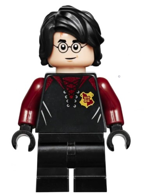 Lego, Minifigure, Harry Potter, Harry Potter - Black and Dark Red Uniform, Medium Legs, HP176