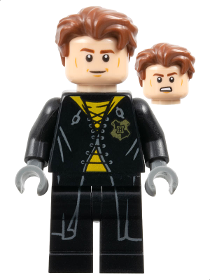 Lego, Minifigure, Harry Potter, Cedric Diggory, Black and Yellow Uniform, HP179