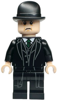 Lego, Minifigure, Harry Potter, Minister of Magic, Cornelius Fudge - Suit with Dark Green Tie, No Shirt Tail, HP182b