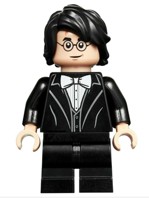 Lego, Minifigure, Harry Potter, Harry Potter - Black Suit, White Bow Tie, Medium Legs, HP184