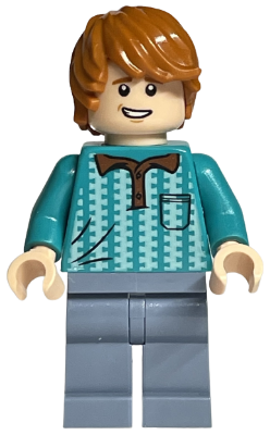 Lego, Minifigure, Harry Potter, Ron Weasley - Dark Turquoise Polo Shirt, HP231