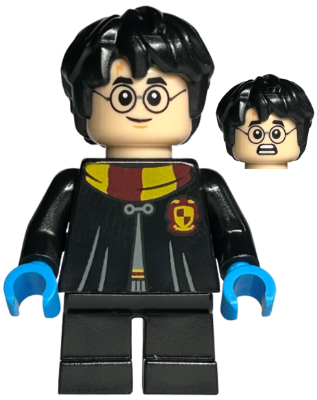 Lego, Minifigure, Harry Potter, Harry Potter - Black Torso Gryffindor Robe, Black Short Legs, HP237