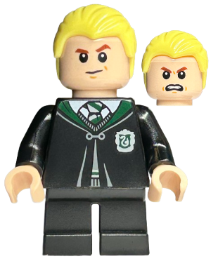 Lego, Harry Potter, Draco Malfoy - Black Torso Slytherin Robe, Black Short Legs, HP254