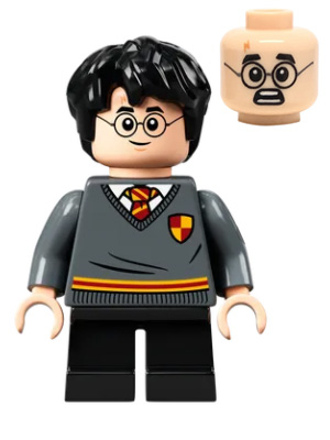 Lego, Minifigure, Harry Potter, Harry Potter - Gryffindor Sweater with Crest, Black Short Legs, HP265