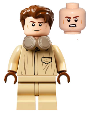 Lego, Minifigure, Harry Potter, Cedric Diggory, Coveralls, Headphones, Tan Medium Legs, HP269