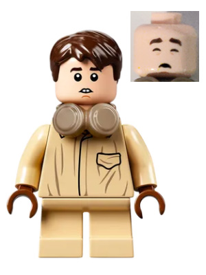 Lego, Minifigure, Harry Potter, Neville Longbottom - Coveralls, Headphones, Tan Short Legs, HP271