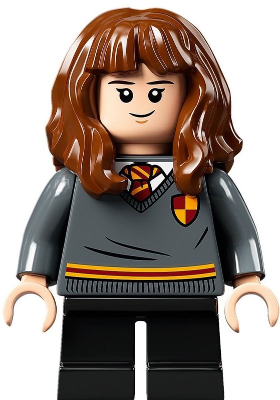 Lego, Minifigure, Harry Potter, Hermione Granger - Gryffindor Sweater with Crest, Black Short Legs, HP272