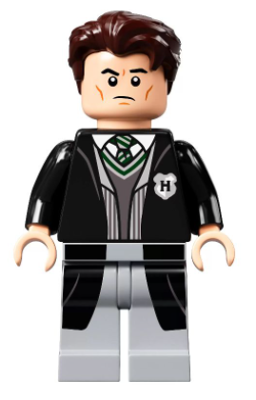 Lego, Minifigure, Harry Potter, Tom Riddle - Black Long Hogwarts Coat and Vest, Light Bluish Gray Legs, HP311