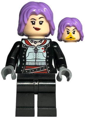 Lego, Minifigure, Harry Potter, Nymphadora Tonks - Medium Lavender Hair, Plain Legs, hp369