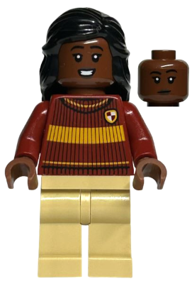 Lego, Minifigure, Harry Potter, Angelina Johnson - Dark Red Gryffindor Quidditch Sweater, Tan Legs, HP397