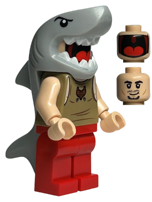 Lego, Minifigure, Harry Potter, Viktor Krum - Shark, Dual Sided Head, hp414
