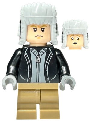 Lego, Minifigure, Harry Potter, Draco Malfoy - Black Jacket, Dark Tan Medium Legs, Black Ushanka Hat, hp461