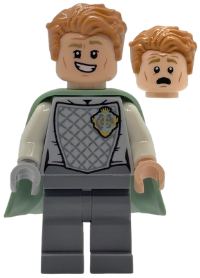 Lego, Minifigure, Harry Potter, Gilderoy Lockhart - Sand Green Flexible Rubber Cape, hp535