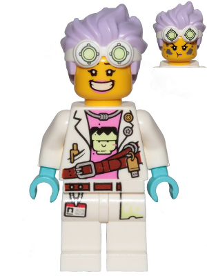 Lego, Minifigure, Hidden Side, J.B. Watt, Large Smile / Annoyed, HS002