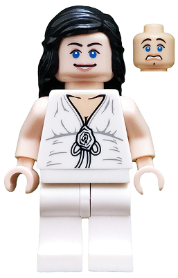 Lego, Minifigure, Indiana Jones, Marion Ravenwood - White Dress Top, White Legs, IAJ007