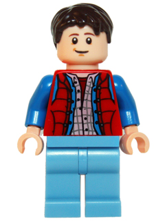 Lego, Minifigure, Idea, Back to the Future, Marty McFly - Red Puffy Vest, Blue Arms, Idea001