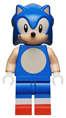 Lego, Minifigure, Idea, Sonic the Hedgehog - Light Nougat Face and Arms, Grin to Right, Idea104