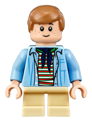 Lego, Minifigure, Jurassic World, Tim Murphy, Bright Light Blue Shirt, JW030