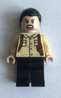 Lego, Minifigure, Jurassic World, Vic Hoskins - Black Hair, JW055