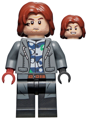 Lego, Minifigure, Jurassic World, Dominion, Rainn Delacourt, Dark Blue and White Shirt, JW077