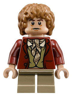 Lego, Minifigure, Lord of the Rings, Bilbo Baggins - Dark Red Coat, LOR030