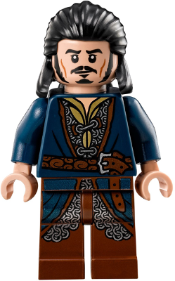 Lego, Minifigure, The Hobbit, Lord of the Rings, Bard the Bowman - Silver Buckle and Shirt Grommets, LOR092