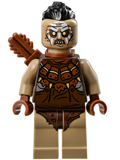 Lego, Minifigure, Lord of the Rings, The Hobbit, The Battle of the Five Armies, Hunter Orc with Top Knot and Quiver, LOR102
