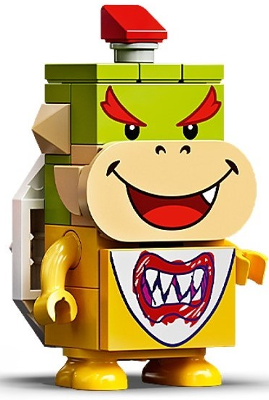 Lego, Minifigure, Super Mario Brothers, Bowser Jr. - 2 Lime Brick 1 x 1, Mar0003
