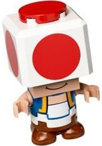 Lego, Minifigure, Super Mario Brothers, Toad, Happy, MAR0010