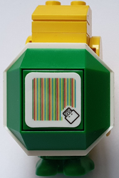 Lego, Minifigure, Super Mario Brothers, Koopa Troop, Scanner Code with Yellow Lines, MAR0037
