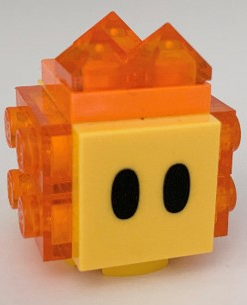 Lego, Minifigure, Super Mario Brothers, Lava Bubble - Scanner Code with Blue Lines, MAR0038