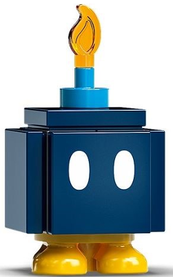 Lego, Minifigure, Super Mario Brothers, Bob-omb - Scanner Code with Lavender Lines, Mar0041