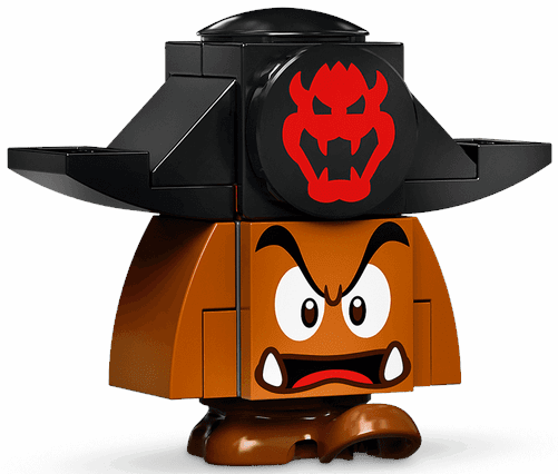 Lego, Minifigure, Super Mario Brothers, Pirate Goomba - Angry, Open Mouth, Mar0083