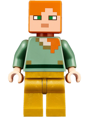 Lego, Minifigure, Minecraft, Alex w/ Pearl Gold Legs, MIN047