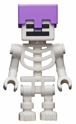 Lego, Minifigure, Minecraft, Skeleton, Minecraft - Medium Lavender Helmet, min065